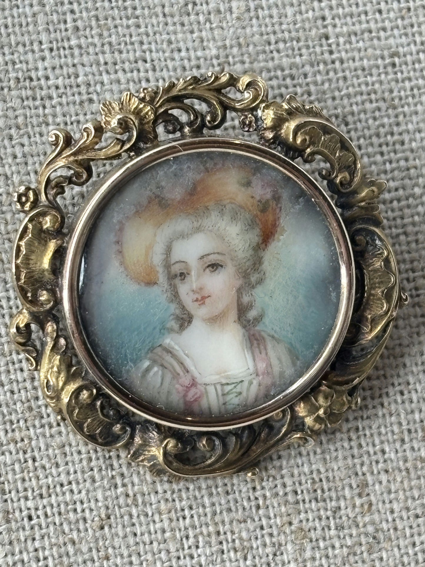 Antique Portrait Brooch