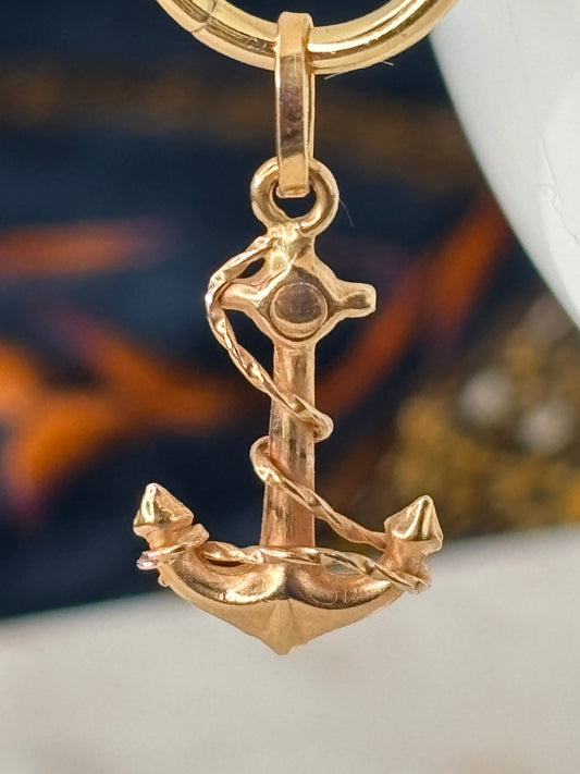 Gold Anchor Charm