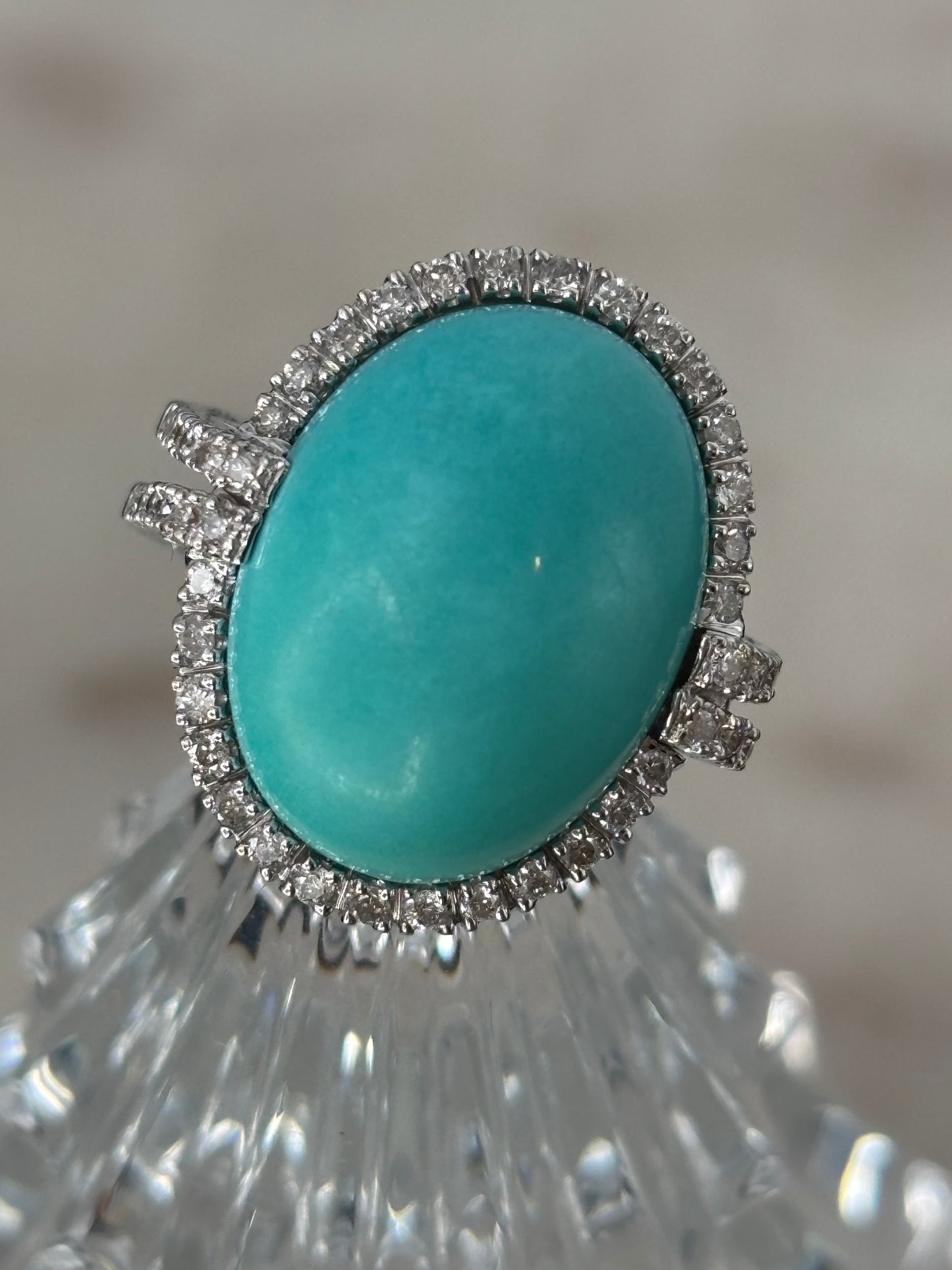 Turquoise & Diamond Cocktail Ring