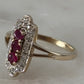 Ruby & Diamond Mini Navette Ring