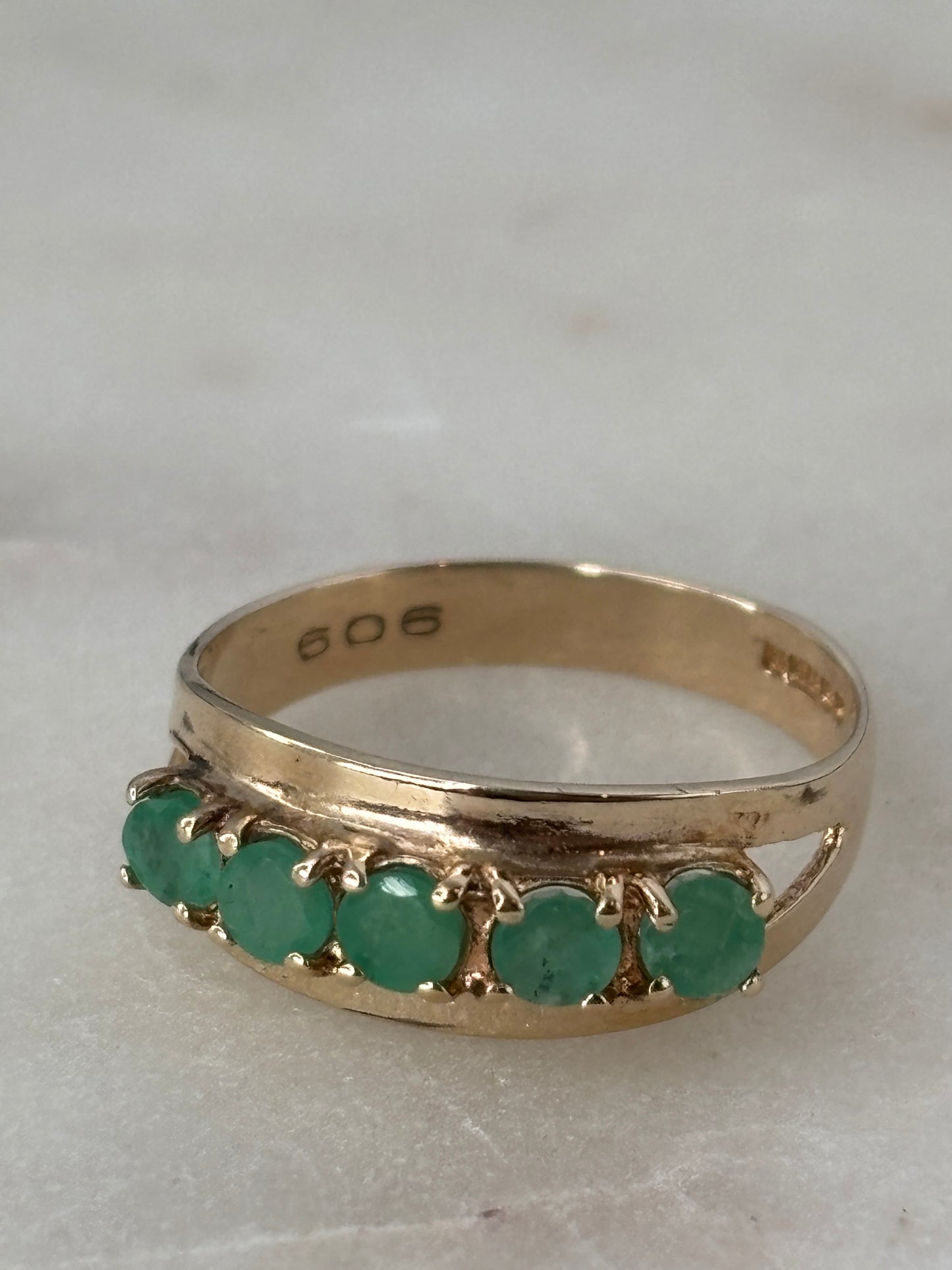 Emerald Five Stone Ring