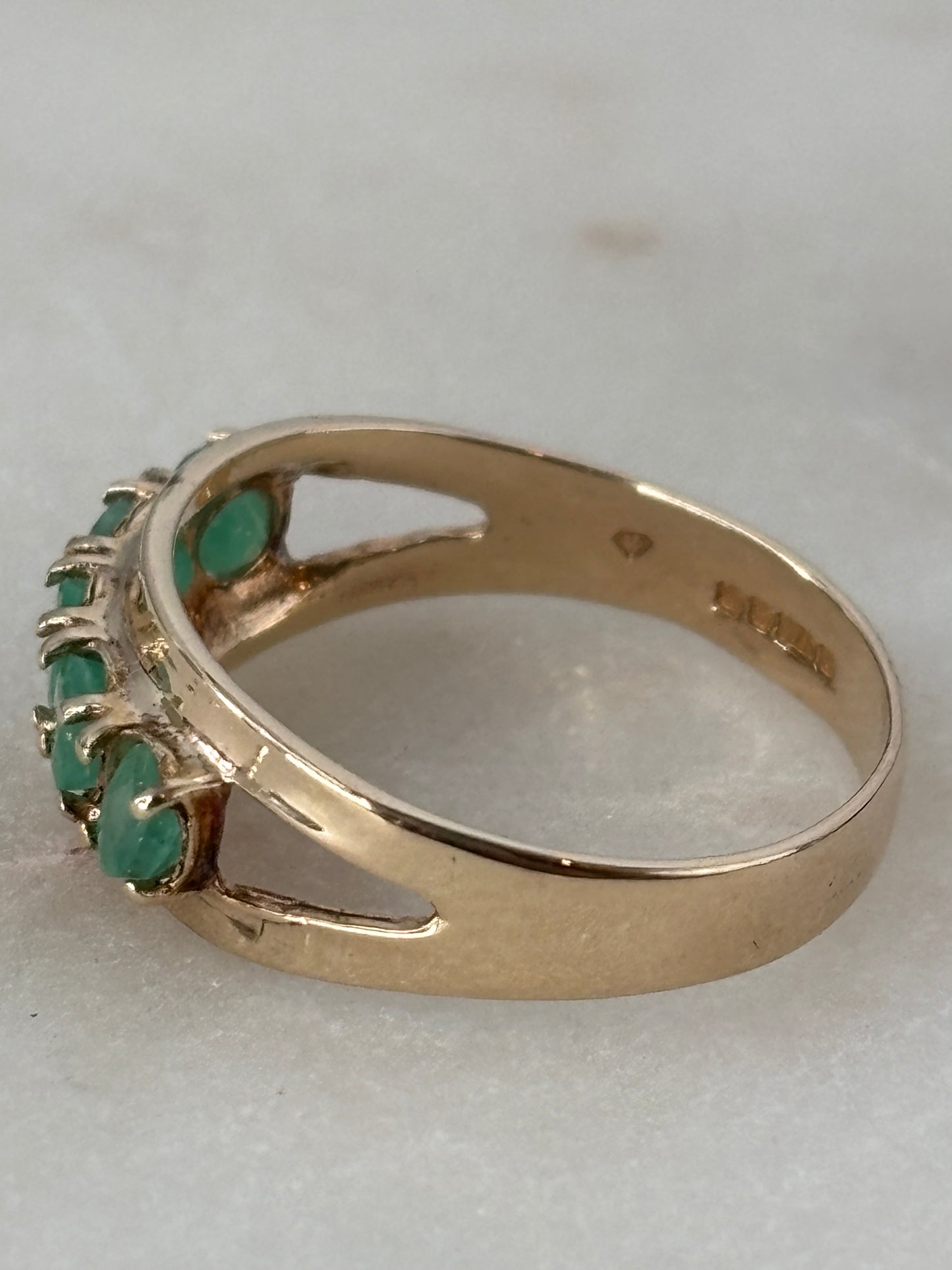 Emerald Five Stone Ring