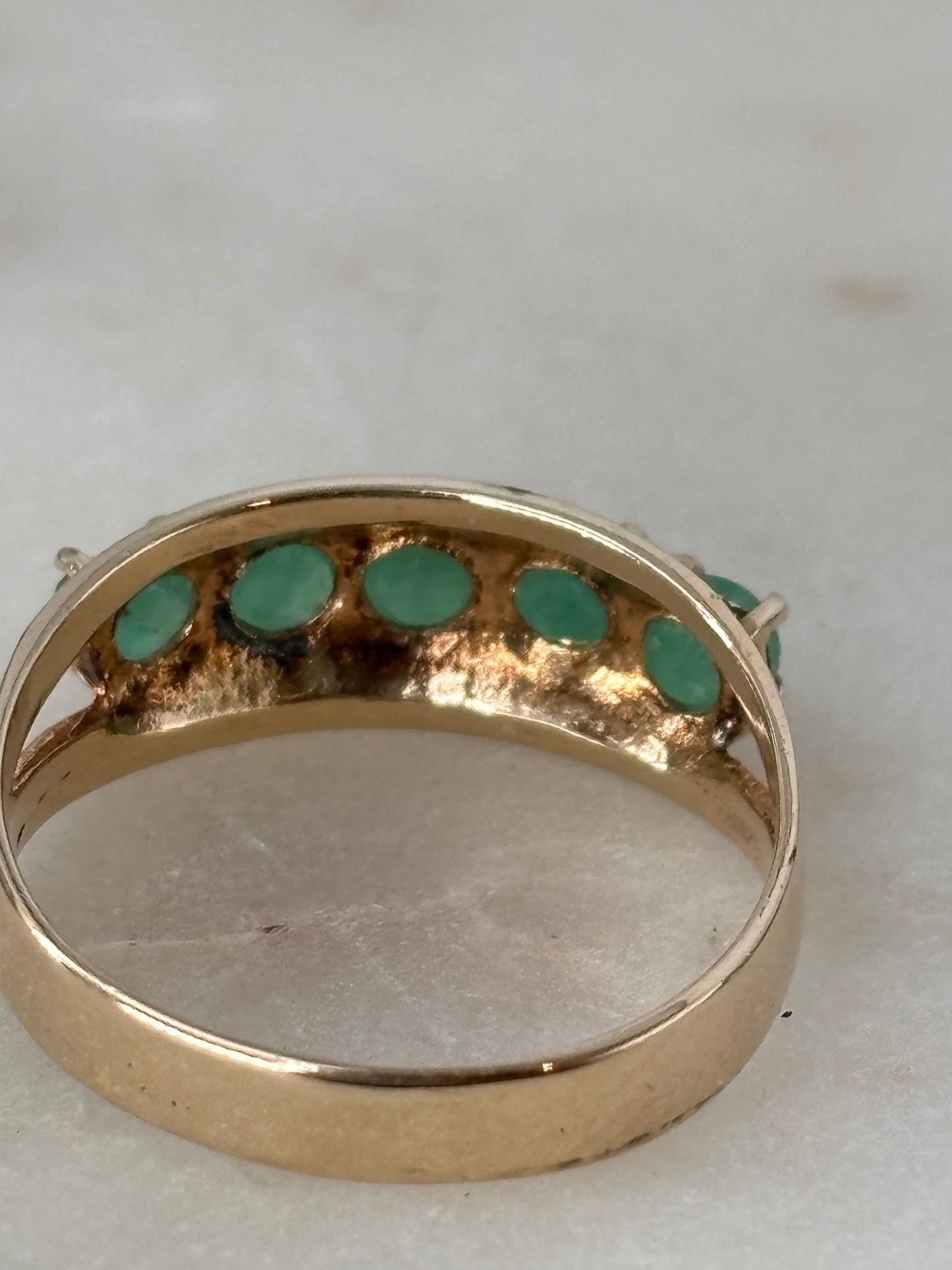 Emerald Five Stone Ring