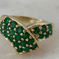 Emerald Crossover Ring