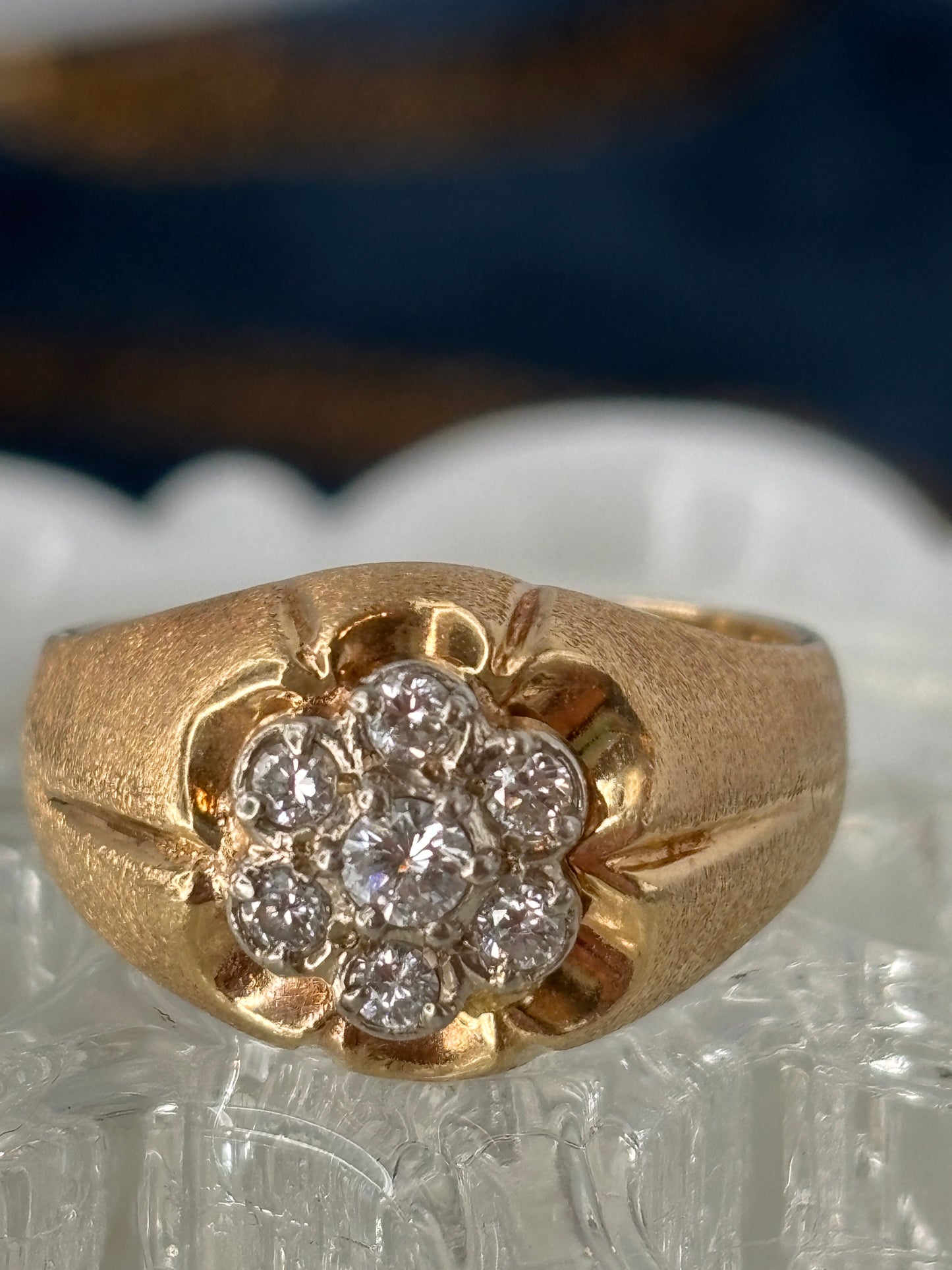 Vintage Diamond Kentucky Cluster Ring