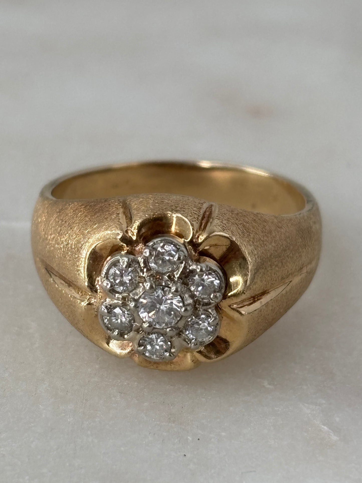 Vintage Diamond Kentucky Cluster Ring