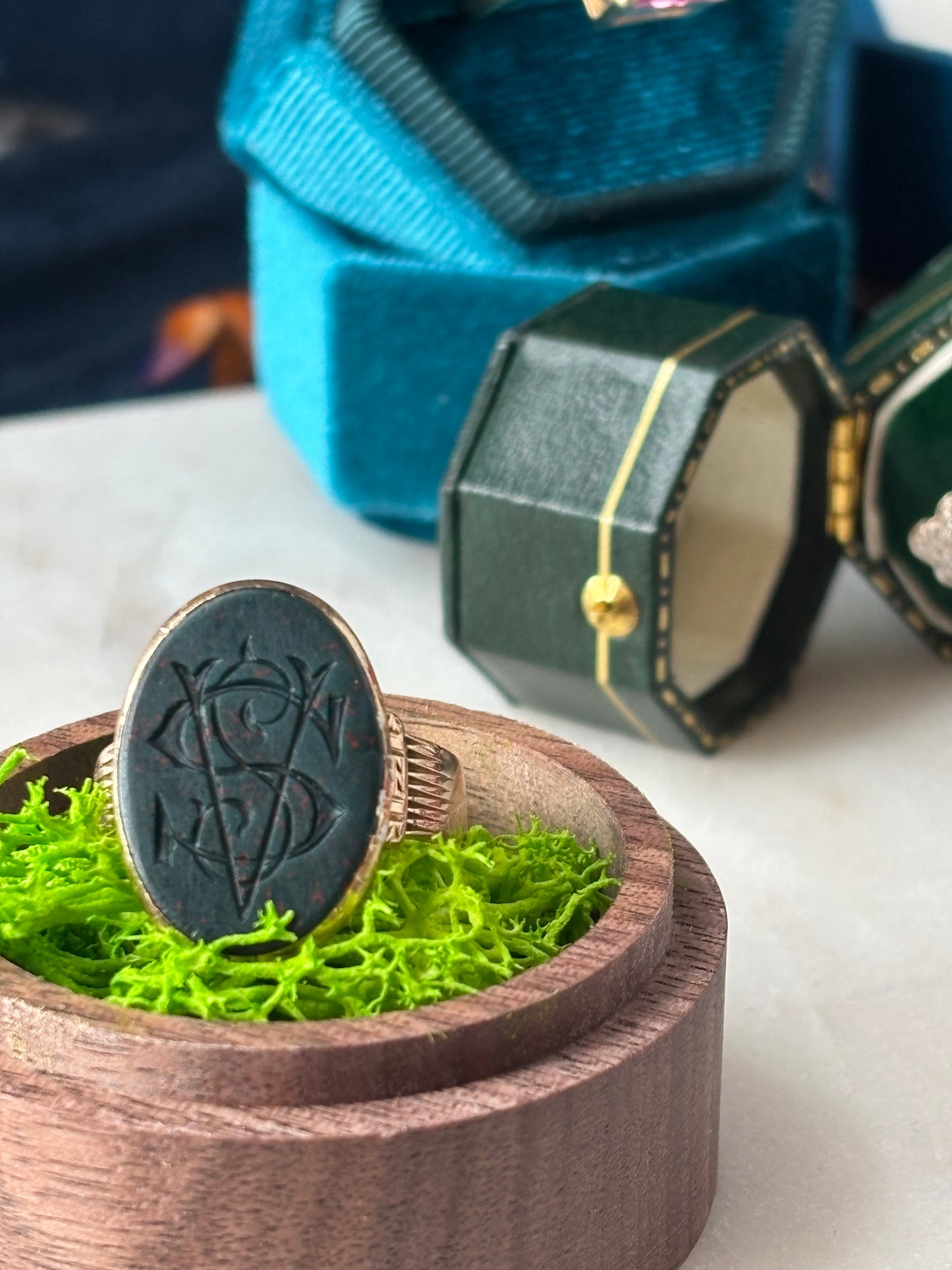 Antique Bloodstone Signet Ring