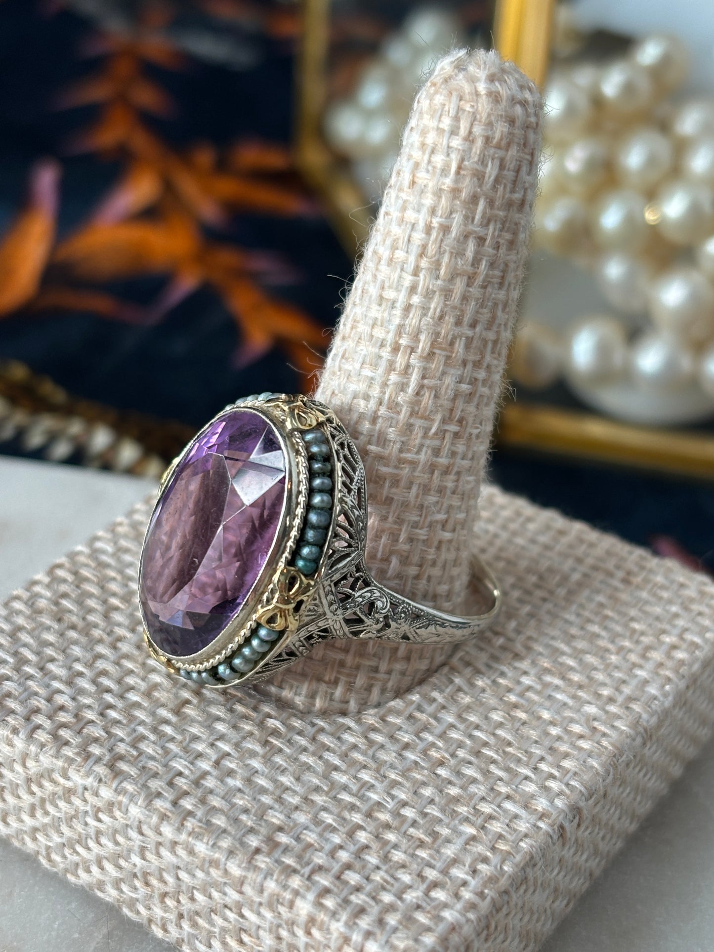 Antique Amethyst Cocktail Ring