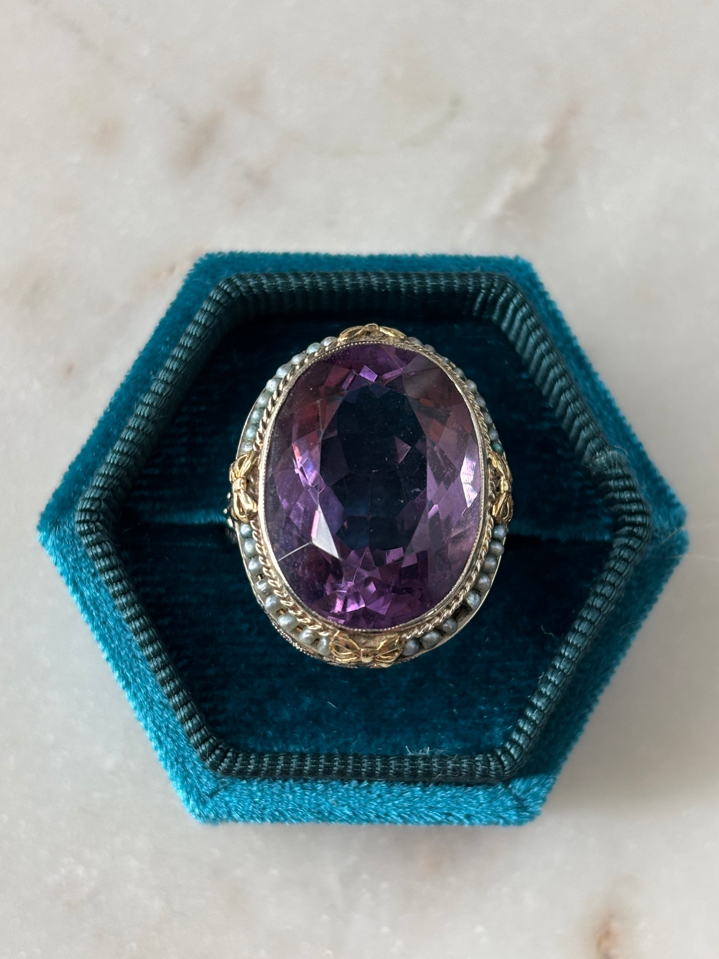 Antique Amethyst Cocktail Ring