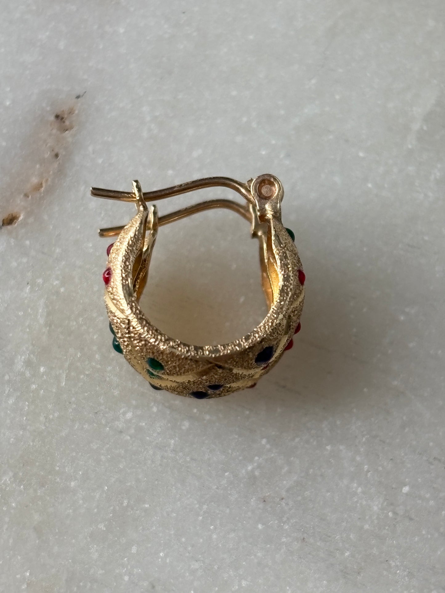 Enamel Dotted Huggies