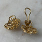 White & Yellow Gold Cluster Earrings