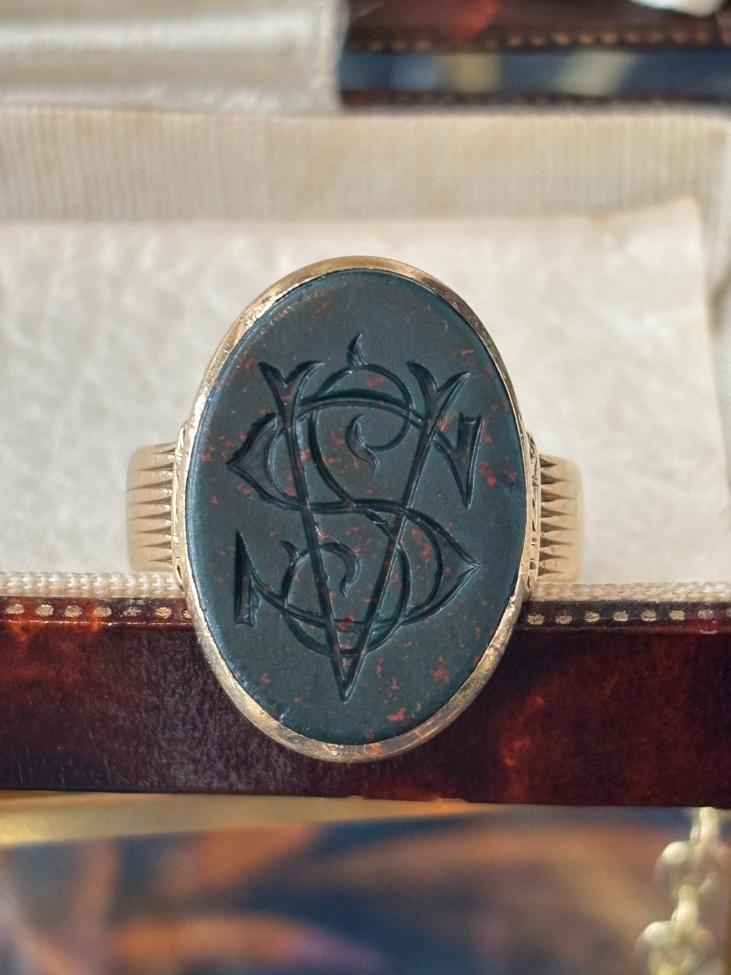 Antique Bloodstone Signet Ring