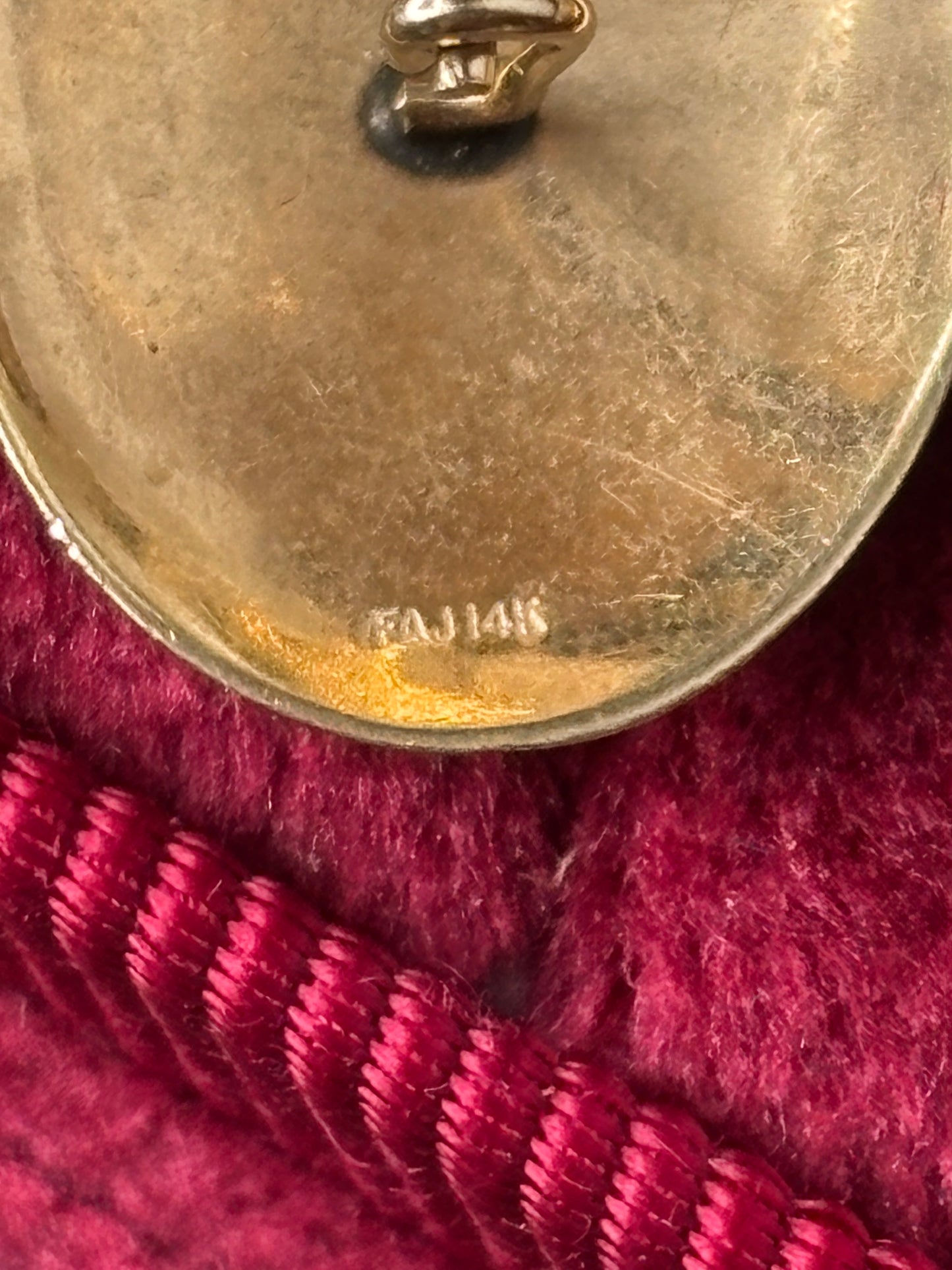 Engraved Oval Earrings