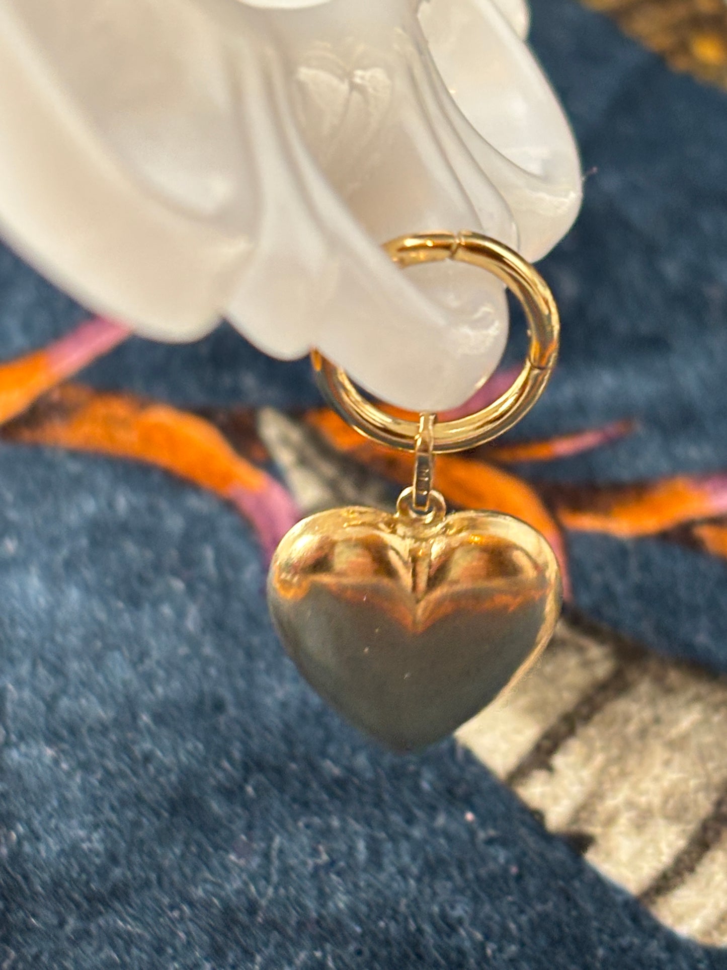 Puffy Gold Heart Pendant