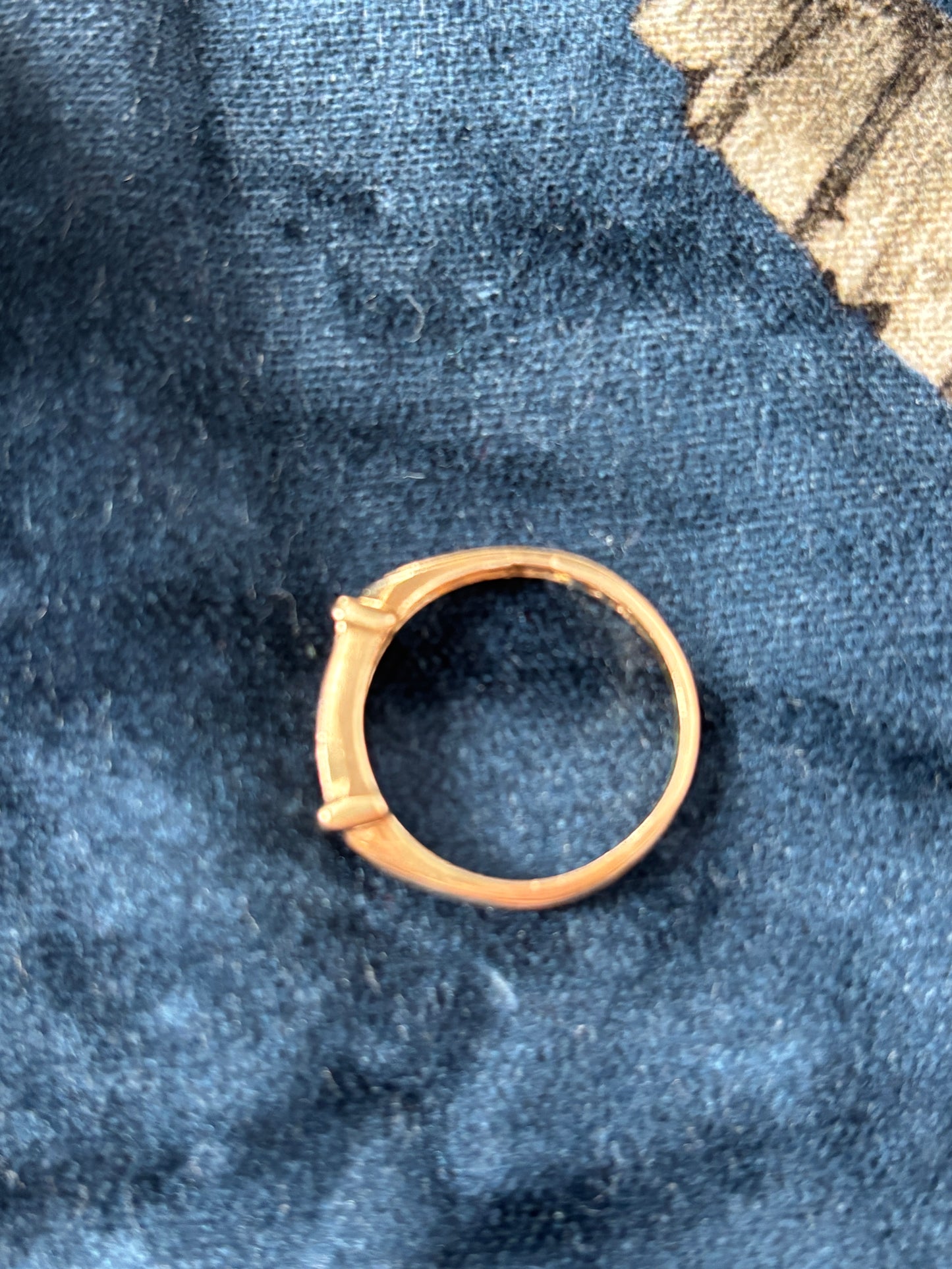 Engraved Diamond Stacker Ring