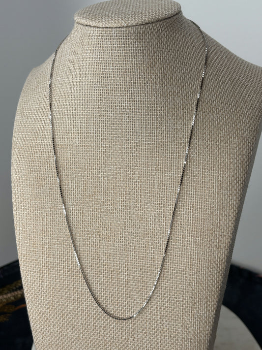 White Gold Box Chain