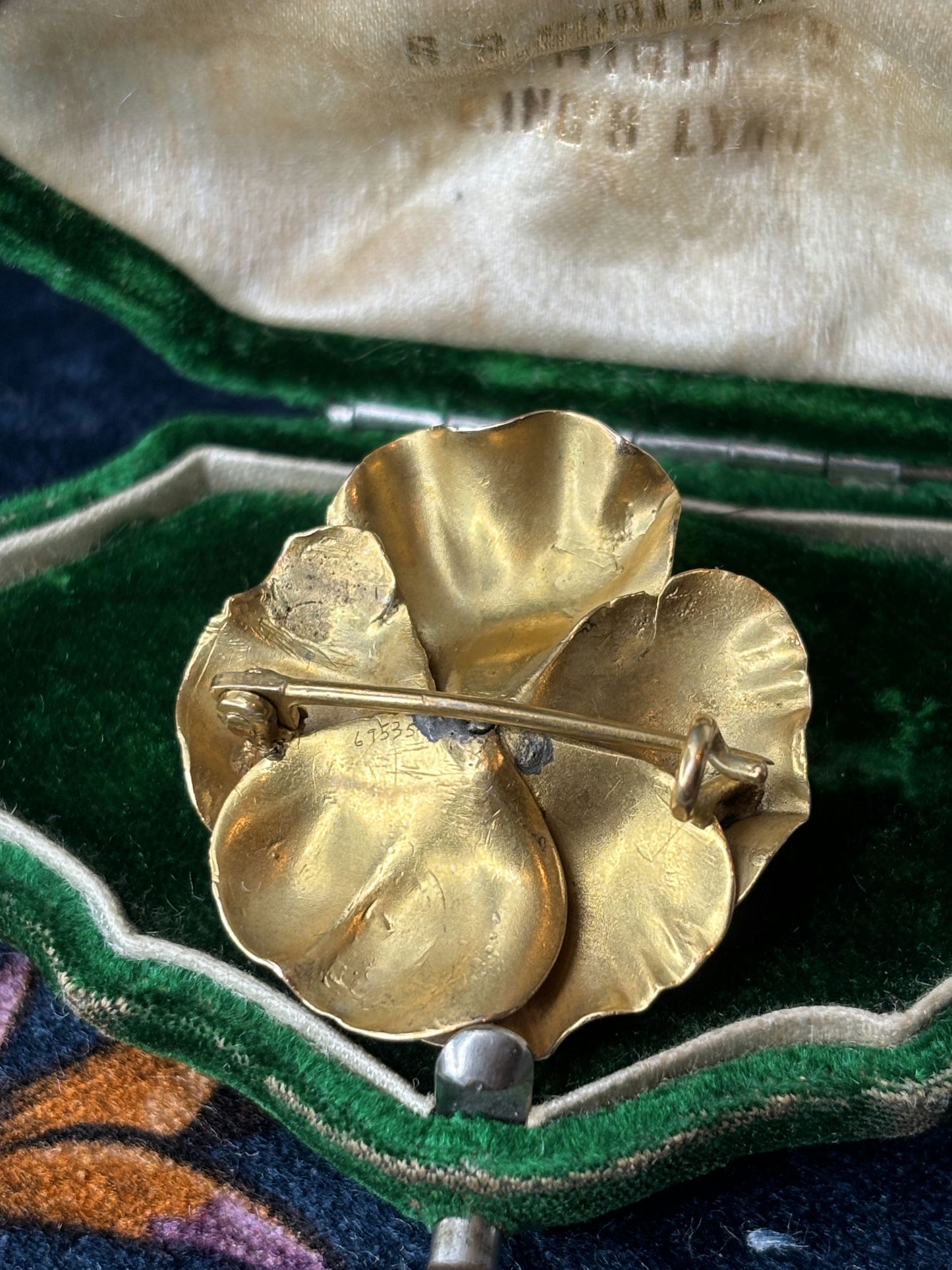 Art Nouveau Pansy Brooch