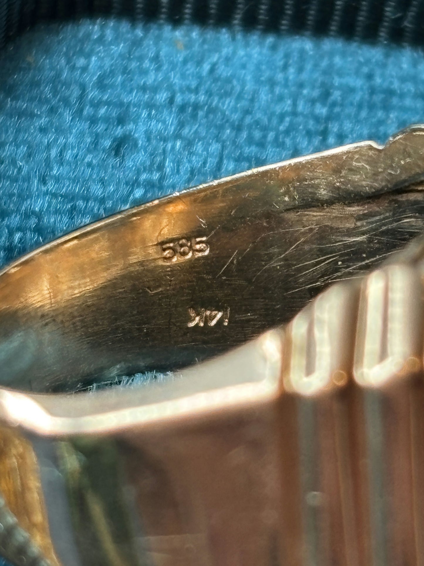 Blue Topaz & Diamond Beehive Ring