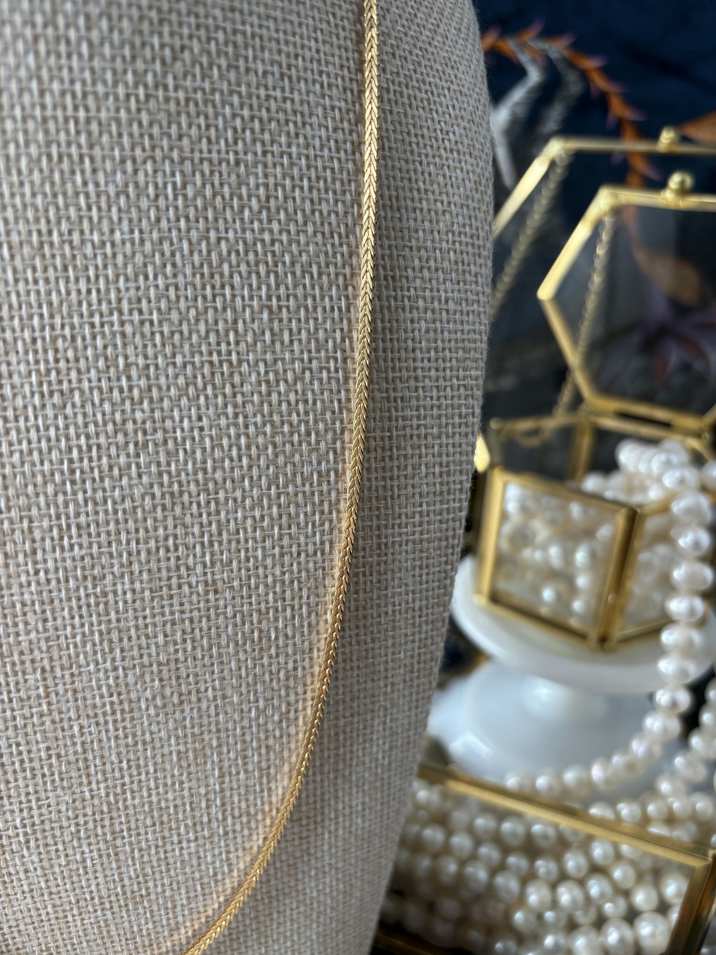 Gold Box Wheat Chain